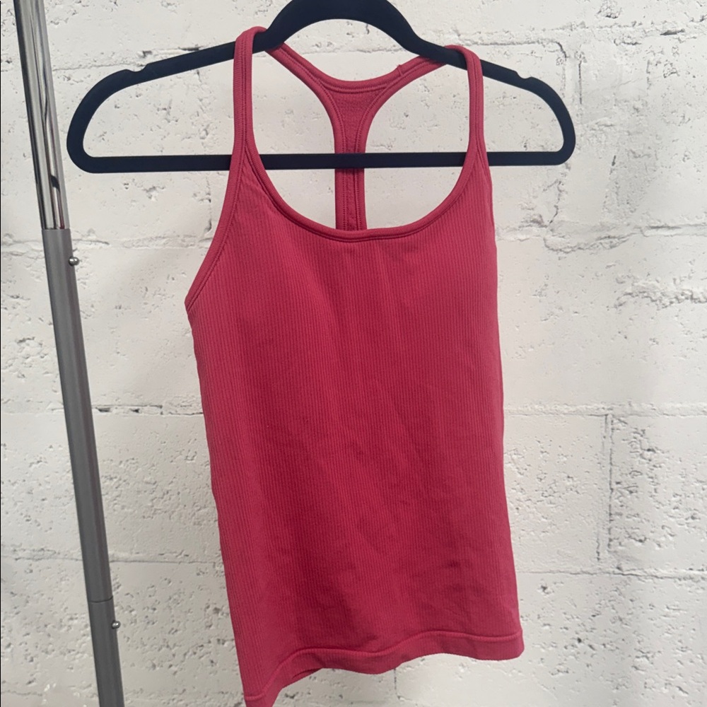Women's Pink Tank Top ATLETA Size Medium Like New Built in Bra Removable Padding